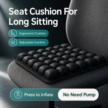 3D air seat cushion for long sitting on office chair – ergonomic and adjustable comfort