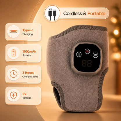 Cordless Type-C rechargeable ankle massager with 1100mAh battery, 5V voltage and 3-hour charging time