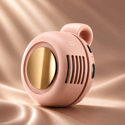 Rechargeable portable bladeless clip-on fan with quiet 360-degree airflow