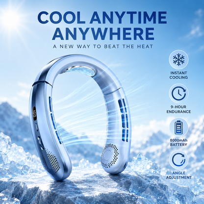Bladeless Neck Fan in blue