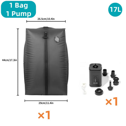 Travel vacuum compression storage bag for compressing clothes and bedding