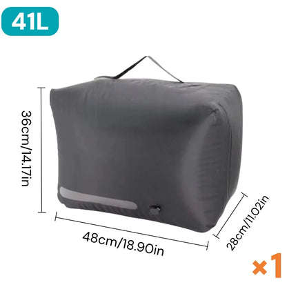 Travel vacuum compression storage bag shown with the wireless electric pump