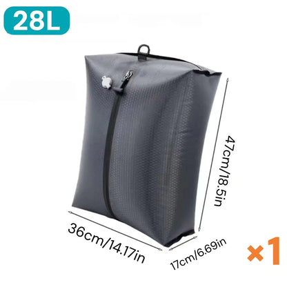 Travel vacuum compression bags for jackets, sweaters and bedding